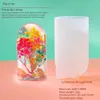 DIY Crystal Epoxy Resin Mould Display Cylindrical Night Light Silicone Mould USB LED Base Mould Home Decor Dried Flower Ornament