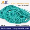 Green FKM Rubber fluororubber O-rings Seals C3.5mm OD90/92/95/97/100/105/110/115/120/125/130/135/140/150/175*3.5mm Gasket Ring