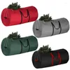 Bolsas de almacenamiento bolso de servicio pesado Tote artificial navideño impermeable con cremallera con manijas de transporte caja