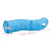 "S"Funny Pet Cat Play Tunnels Brown/Blue/Grey Foldable 1 Window Active Tunnel Kitten Cat Playing Toy Bulk Cat Rabbit Animal Toys
