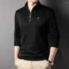 Polos pour hommes de haute qualité Polo Polo Fashion Spring Half-High Collar Zipper à manches longues Casual Tops Designer Clothing 2024