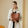 Totes Volasss Cowide Damen Schulterschaufel Echtes Leder Bandbag Großer Kapazität Vielseitiger Crossbody Messenger Bags Weibchen