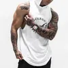 Muskel killar märke bodybuilding stringer tank tops hoodies tanktops fitness män gym kläder ärmlösa skjortor med hoodie 240329