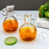 Brocche trasparenti olio d'oliva brocche per vetro bombe bottiglie maniglia dispenser soia salsa lattine di aceto contenitore per cucina grande capacità