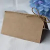 50x Blank Kraft Paper Place Name Card Cards Rustic Wedding Table Bow
