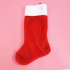 42 cm kerstkousen Kazen Santa Claus Sock Kids Candy Gift Holder Tassen Hangende ornament voor kerstboom Nieuwjaar Party Decors