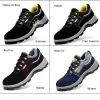 Boots Men Work Safety Shoes Cow Leather Steel Toe Antismashing Boots Antipuncture Work Sneakers Indestructible Shoes