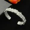 bracelet en acier inoxydable manchette ouverte bracele de luxe de luxe bracelets de créateurs femmes diamants bijoux fête