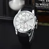 Luxury Men's Quartz Watch de haute qualité Six Hands Multifisection Datendar toxicar Calendar Luminent Belt Watchs