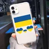 Горячий шаблон флага Украины Прозрачный чехол для телефона для iPhone 13 12 Pro Max 11 XR XS 7 X SE 20 8 6S плюс мягкая силиконовая крышка Fundas