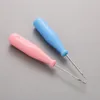 Steel Stitcher Sewing Awl Shoes Bags Hole Hook DIY Handmade Leather Tool Plastic Handle Cone Needle Shoe Repair Needles