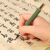 Пополняемая китайская китайская металлическая ручка съемная поршневая наполненная чернила поглотителя для начинающих детей каллиграфия практика