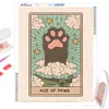 5D Malarstwo diamentów Diamond Cats Tarot Mosaic Picture Igle Full Diamond Rhinestones Haft Hafdery Cross Stitch Wall Dekoracja