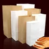 50 / 100pcs Sac en papier Kraft fin sac de vacances Food Sac de vacances pour sandwich Pain Candons recyclable Sac de fête Sac en papier d'emballage sec