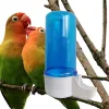 Semi Automatisk papegoja Drinker Parrot Feeding Box Birdcage Drinker Transparent Blue Parrot Bird Cage Waterer 120 ml 1 st