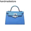 Designer Leather Handbags Kl Designers Choice Luxury Autumn Race Foreign Style Blue Mini Handbag Womens Slanting Small Bag