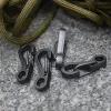 10pcs Mini Carabiner Keychain Outdoor Climbing Spring Buckle Hook Aluminum Hang Keys Flashlights Knapsack Umbrella Rope EDC Tool