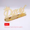 Personalized Name TableShow Mirrored Crown Style Table Stand Decor Custom Acrylic Mirror Wedding Birthday Party Favors Gifts
