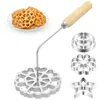 Aluminium Rosette Maker mögel bunuelos mögel med handtag bakverk verktyg achappam cookie maker bakning matlagning kök tillbehör