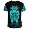 Viking Odin Raven Tattoo 3D Tryckt T-shirt Summer Casual Round Neck Short-Sleeved Hip-Hop Harajuku Unisex Tee Tops Style-1