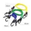 3PCS Bagaż bagażowy Bungee Cords Motorcycle Bungie Paski Lateksowe Paski napinające mocne elastyczne krawat z metalowymi dwoma hakami