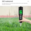 2 In 1 Soil Meter EC Temperature Soil Tester Meter Farm Measurement Backlit Display Removable Electrode Waterproof Test Planting