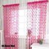 Vorhang 100x200 cm Voile weiß rote Herz Schnur Vorhänge Pure Color Schlafzimmer Fenstertür Teiler purer Drapieren Hochzeitsdekoration