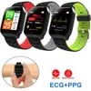 Smart Watch ECG+PPG 팔찌 심박수 혈압 모니터는 Android iOS 휴대 전화를위한 메시지를 알립니다.