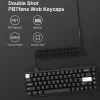 Accessories 168 Keys WOB Black PBT Keycaps Cherry Profile Double Shot for Mechanical Gamer Keyboard For GK61 Anne Pro 2 Gateron MX Switches