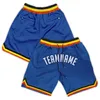 Custom Basketball Jersey Factory Outlet Basketball Shorts bordou seu nome/nome de equipe shorts de basquete para homens