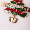 6PCS / Set Creative Christmas Tree Shape Ring Ring Festive Touch Beau support de serviette en alliage Clip à serviette Boucle Decoratio