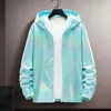 Men's Jackets Men Sunscreen Jacket Colorful With Hood Pockets For Stylish Zipper Placket Coat Spring Autumn