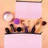 Kvinnans kosmetiska väska blixtlås dukpennor fodral påse gåva till hennes diy hantverk makeup resväska rosa canvas påse makeup väska bulk
