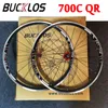 Bucklos 700C QR Wheelset Road Bike Aluminium Alloy Wheel Set Frab Clincher för 7-11S Kassetthjul Set fälgar cykeldelar