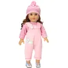 Vestiti per bambole per bambole da 17 pollici Outfit per bambole per bambini appena nato con cappello Fit 40-43 cm bambola American Girl Boll Accessori regalo