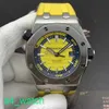 Grestest AP Wrist Watch Mens Royal Oak Offshore Automático Mechanical Diving Sports Luxury Watch 42mm 15710ST.OO.A051CA.01