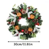 Décoratifs fleurs de Noël chandelle décorations de couronnes fausse bougette de guirlande de soie pour les anneaux artificiels pratiques