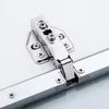 Aluminum Metal Frame Hinge Bathroom Kitchen Wine Cupboard Shoe Cabinet Wardrobe Bookcase Display Furniture Glass Door Hinges