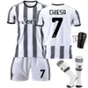 Koszulki piłkarskie 2223 Juventus Home Jersey Numer 7 Hovic 10 Pogba 22 Di Maria Bara Football