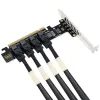 بطاقات M2EC 4.0 PCIE X16 إلى 4 منافذ SFF8643 U.