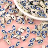 30 st/parti 10mm Blue White Evil Eye Round Polymer Clay Pärlor Löst distanspärlor för smycken som gör armband DIY Halsband handgjorda