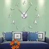 배구 선수 거울 스티커 현대 조용한 대형 벽 시계 시계 거실 스포츠 장식 주택 금화 배구 선물