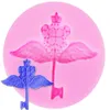 BYJUNYEOR C134 2PCS Epoxy Resin Silicone Moule Small Angel Wings Key Chocolate Candy Cake Decorating Tools DIY Baking Cuisine