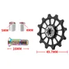 Cykelcykel bakre derailleur keramisk guide remskiva 12t positiv och negativ tandguide hjulcykel keramik lagerguide remskiva