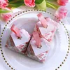 New Creative Sakura Diamond Shape style Candy Box Wedding Favors And Gift Boxes Party Supplies thanks Gift Chocolate Package Box