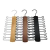 Hooks Wood Tie Hanger Rotertable Slitte Storage Rack Garderob Organizer 20 Bar Multifunction Closet Belt Scarves Racks