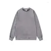 Herrtröjor mocka tyg sweatshirts män baggy fast färg modemärke toppar harajuku höst streetwear långärmad pullover skjorta