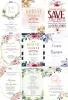 50pc 5.7x5.7inch Customized Personalized Wedding invitations 5X7 inch Sweet XV Quinceanera Birthday Invites RSVP Greeting card