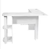 Eenvoudig en modern 2 in 1 L-vormige hoek laptop bureau met boekenplank, studiebureau Office Furniture Desk