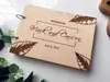 Wedding Wooden Guest Book, Rustic Wedding Unikalna księga gości, spersonalizowana grawerowana książka gości weselna DIY do podpisu